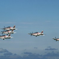 5 Pilatus PC-9 in close formation - Wings of Storm (Croatia)